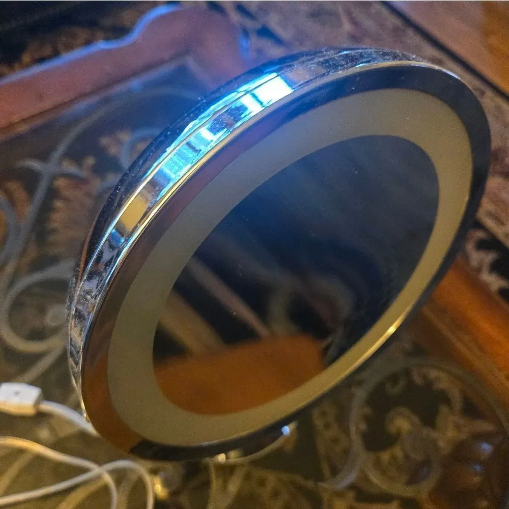 Silver Vanity Mirror Magnification Corded